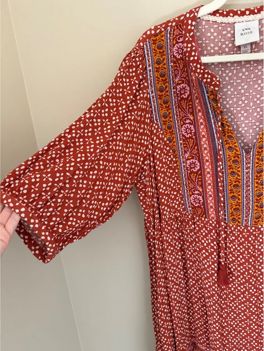 XL Knox Rose 100% Rayon midi dress